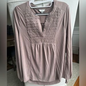 Lucky Brand long sleeve top size small taupe color NWT
